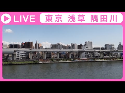 東京浅草の隅田川(兩國方向）