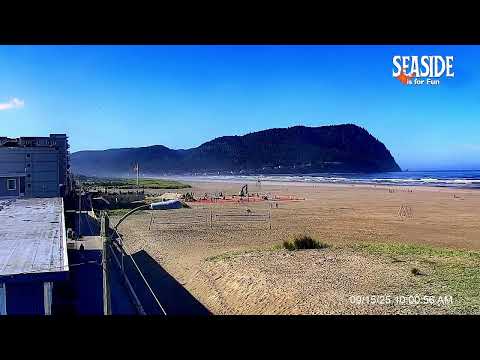美國-奧勒岡州,Seaside,路易斯與克拉克國家歷史步道的盡頭